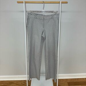 Talbots Gray Dress Pants Straight-Leg Flat Front